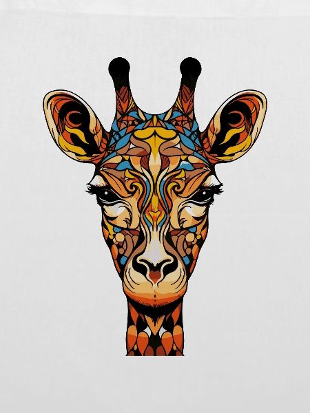 Giraffe Kopf Bunte Ornamente