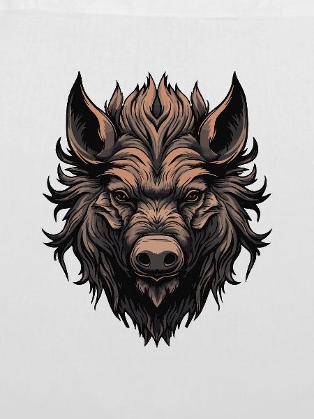 Wildschwein Kopf Illustration