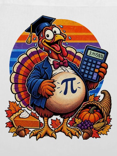 Thanksgiving-Truthahn Mathe-Lehrer mit Pi