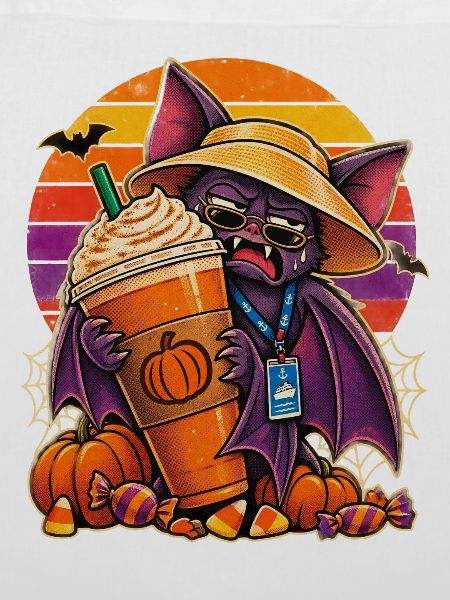 Halloween Kreuzfahrt Fledermaus mit Latte
