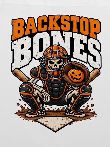 Backstop Bones Halloween Baseball