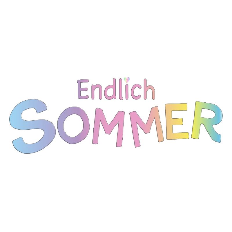 Endlich Sommer Pastellbuchstaben