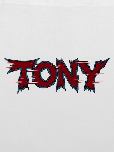 Tony Gezacktes Neon-Logo