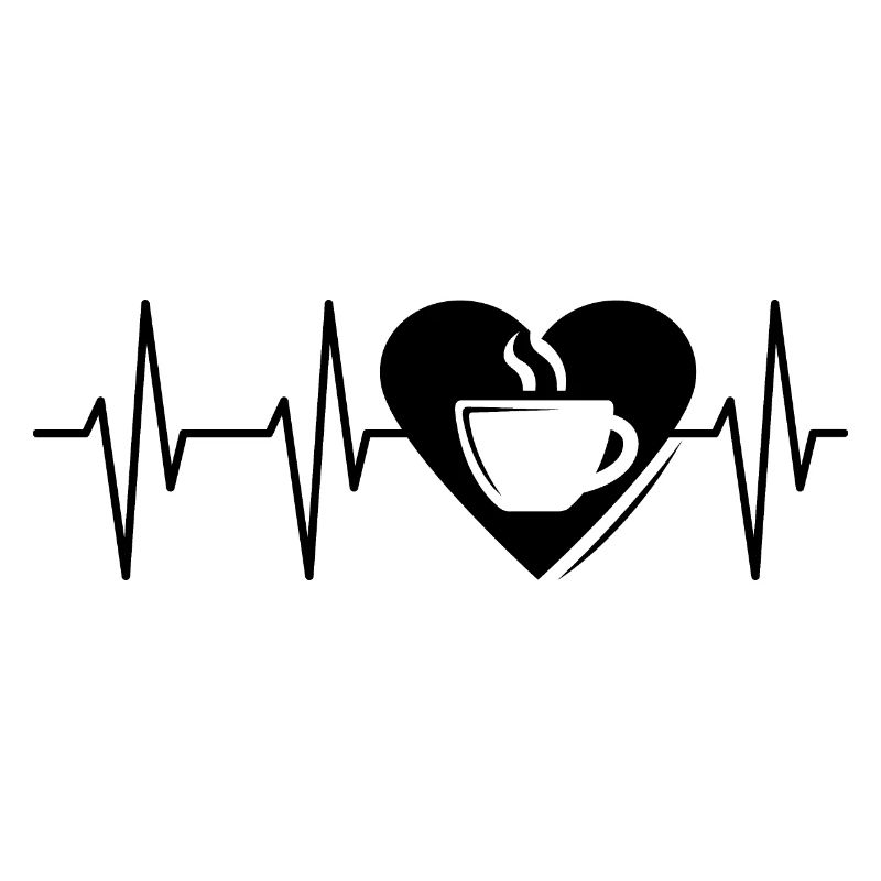 Puls Kaffee Herz Liebe Herzschlag Symbol Genuss