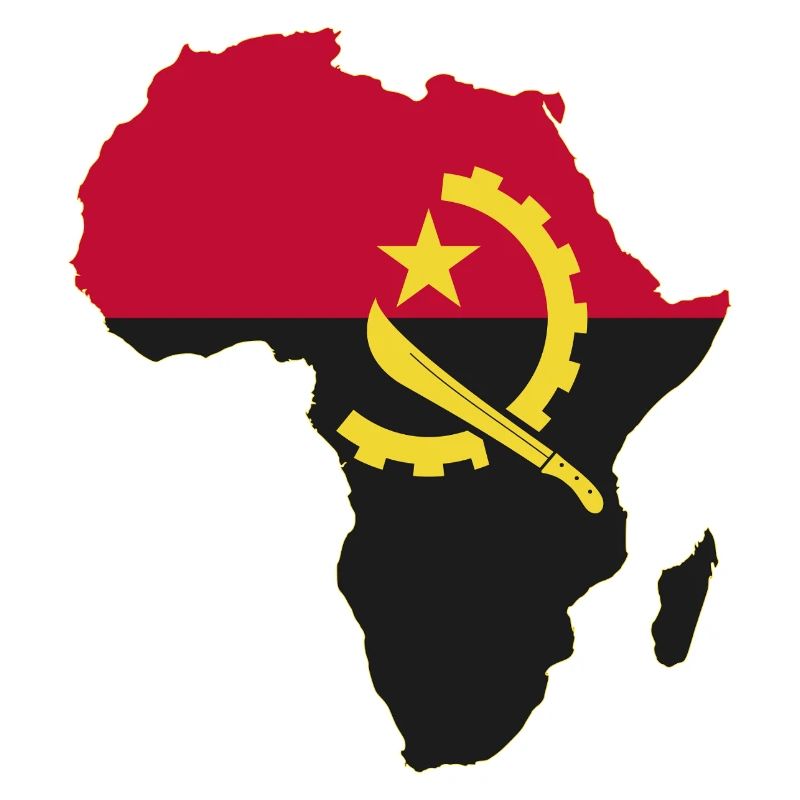 Drapeau angolais : Afrique utilisée