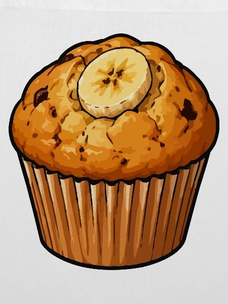 Bananen Muffin Illustration