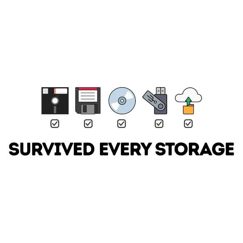 Data Storage Evolution - Tech Icons