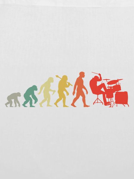 Retro Schlagzeuger Evolution Schlagzeug für Männer