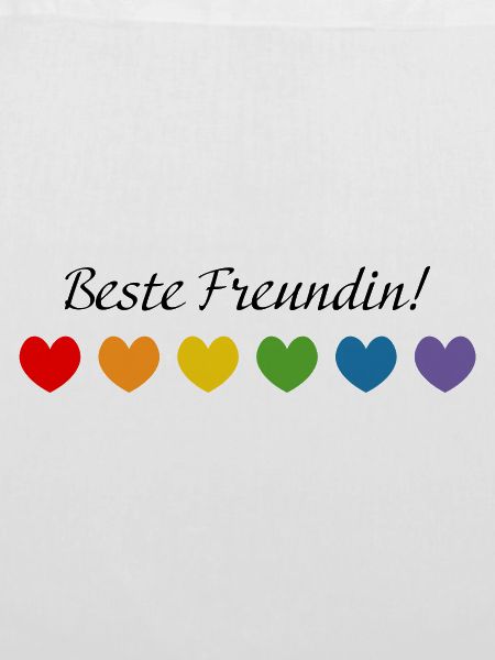 Regenbogenherzchen Beste Freundin