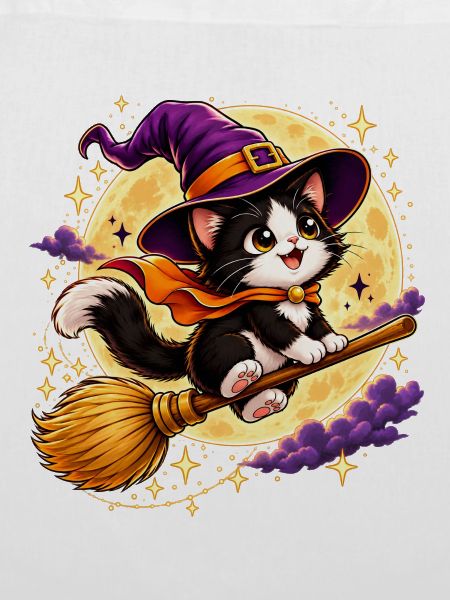 Hexen Katze im Mondschein Halloween
