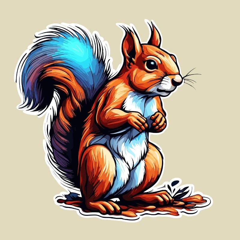 Eichhörnchen / Tier / Nagetier / Waldtier / Comic