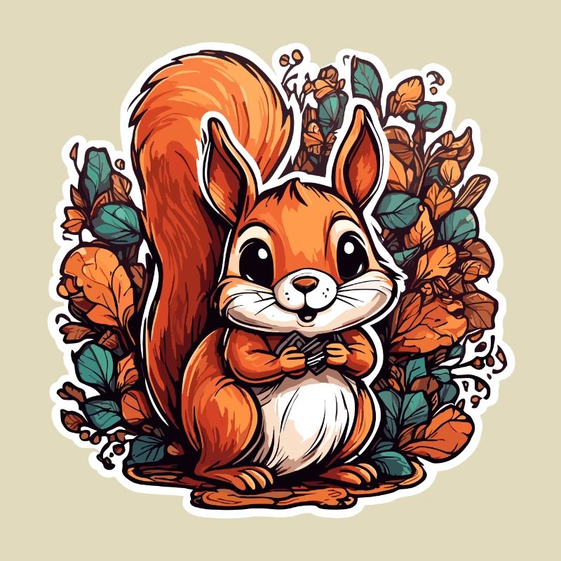 Eichhörnchen / Tier / Nagetier / Waldtier / Comic