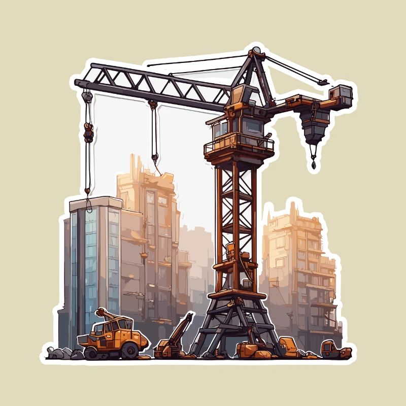 Grue / de chantier / treuil / système de grue