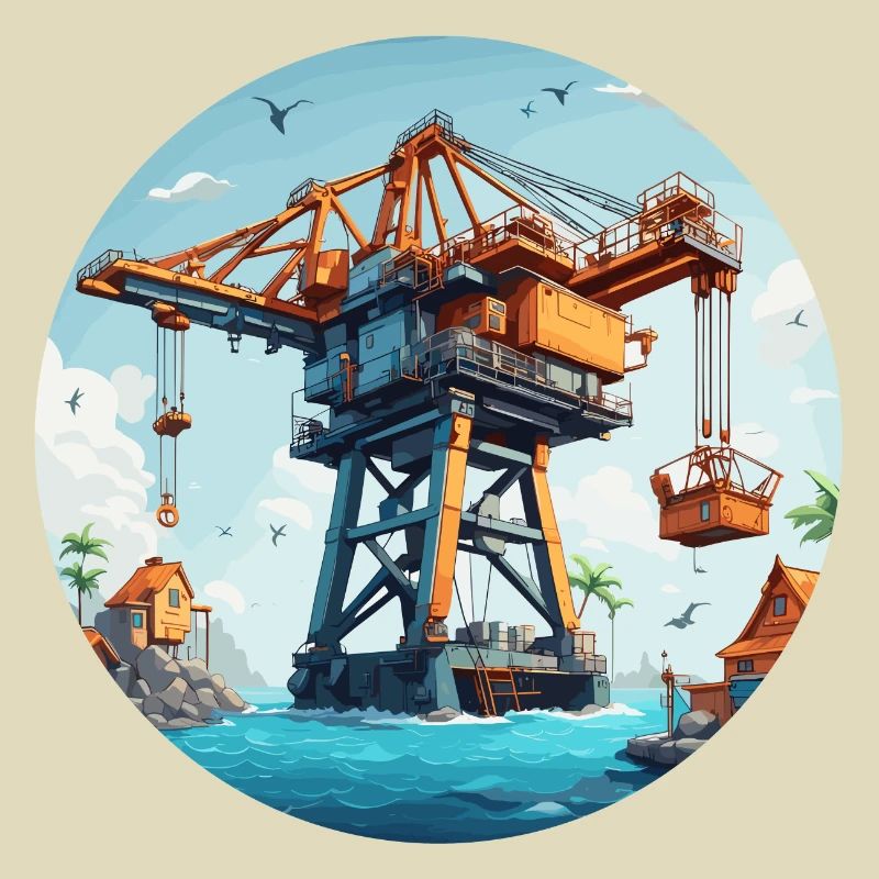 Crane / construction site / winch / crane system