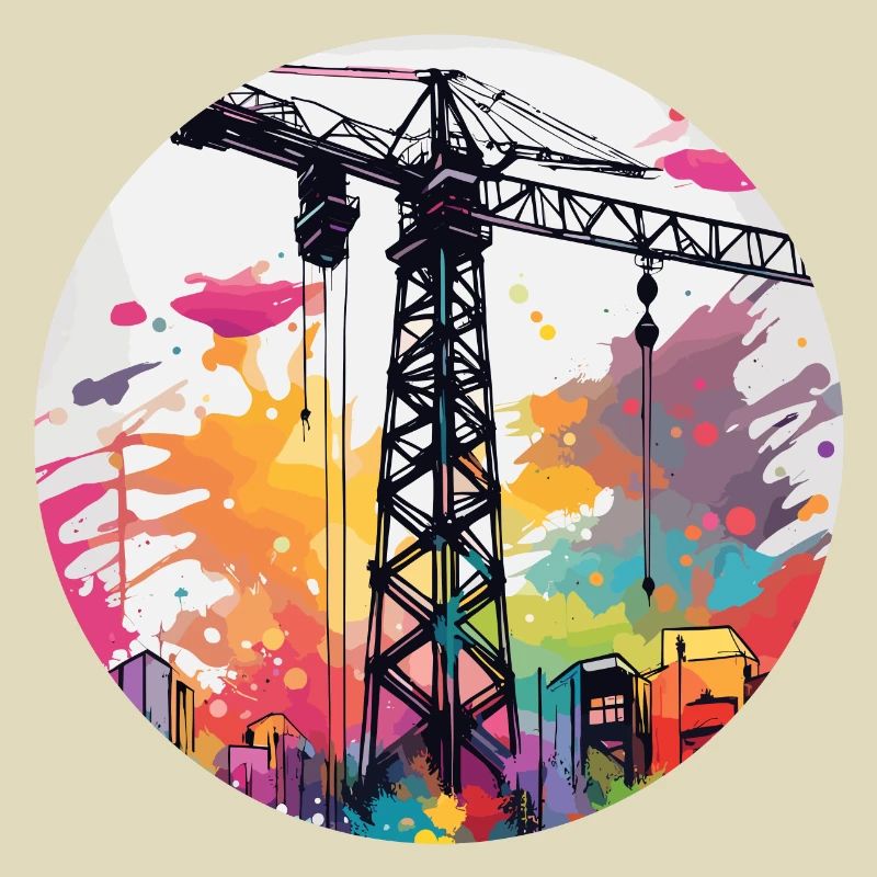 Crane / construction site / winch / crane system