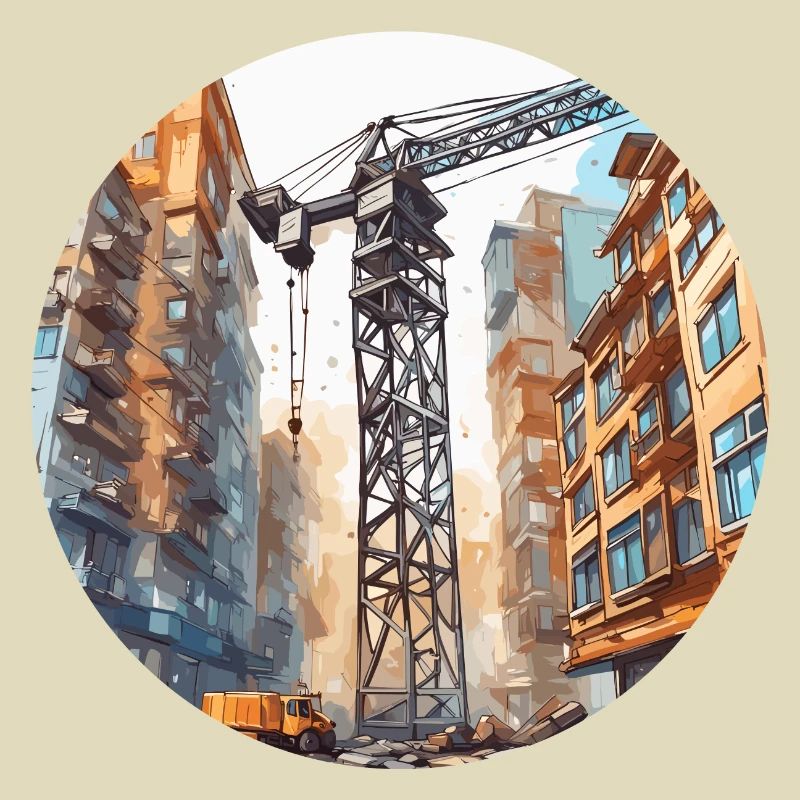 Grue / de chantier / treuil / système de grue