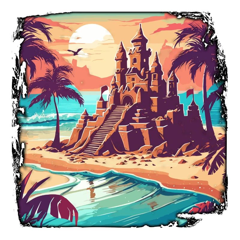 Château de sable / Construction / Jouer / Château / Vacances