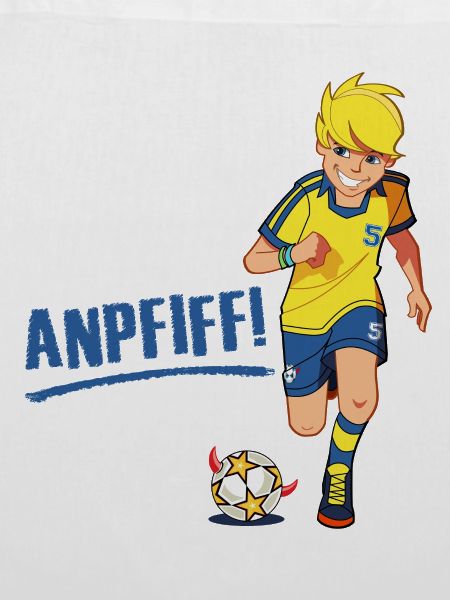 Teufelskicker Anpfiff Schriftzug Und Moritz