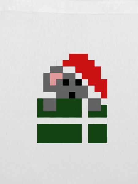 Weihnachtsmaus mit Geschenk