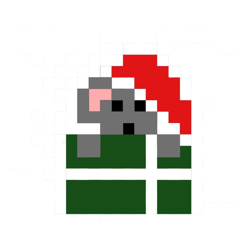 Weihnachtsmaus mit Geschenk
