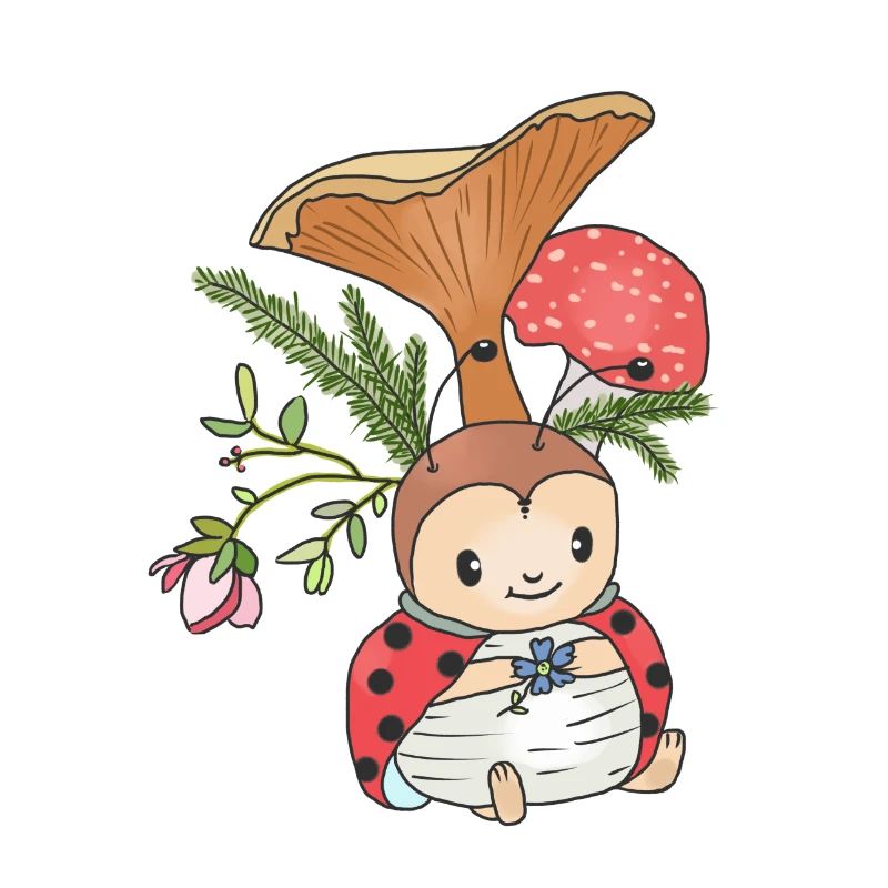 Marienkäfer unterm Pilz