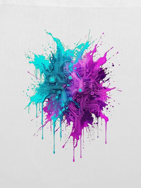 Cyber Splatter Digitale Tintenfusion