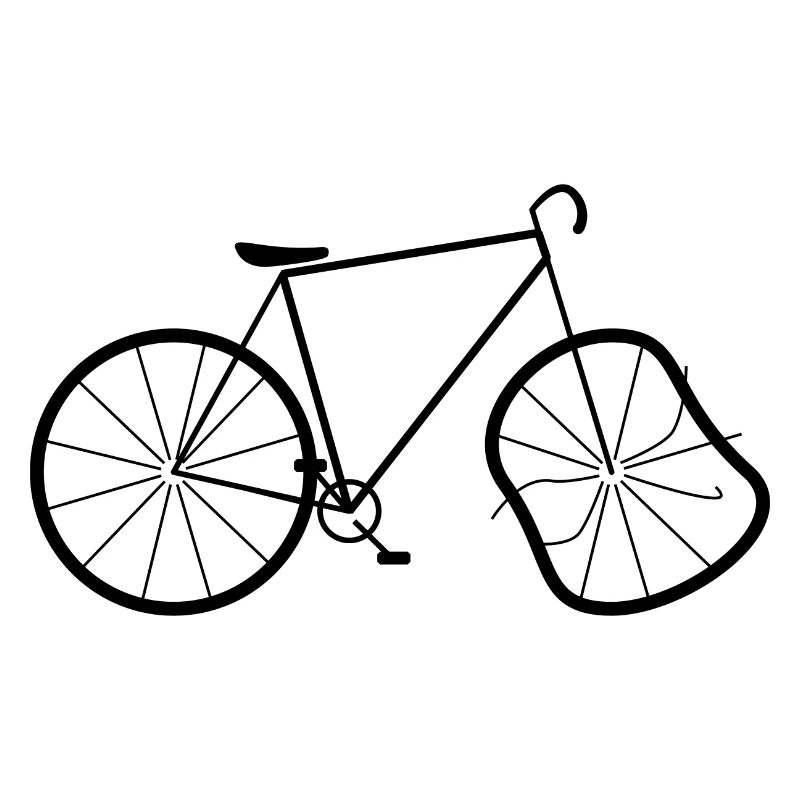 Fahrrad mit Achter - Crash