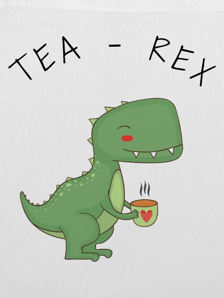 Lustige T-Rex-Teezeit
