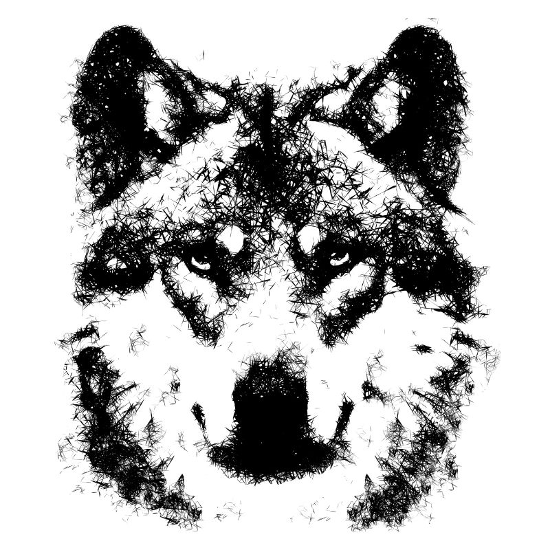 Wolf aus Strichen