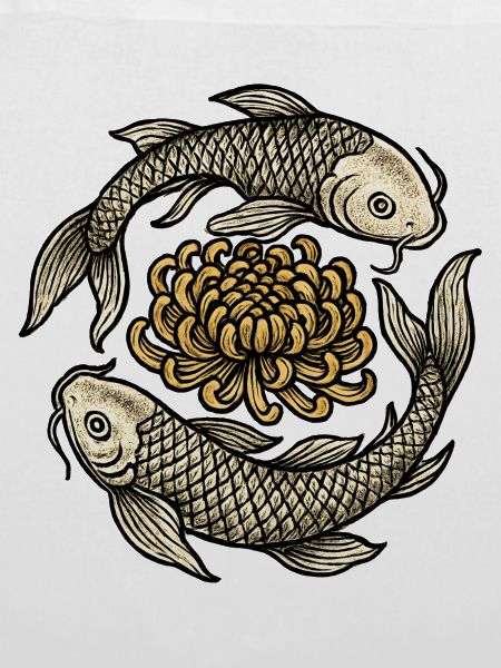 Koi Chrysanthemen Kreislauf