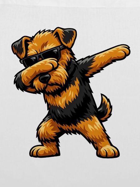 Dabbing Airedale Terrier