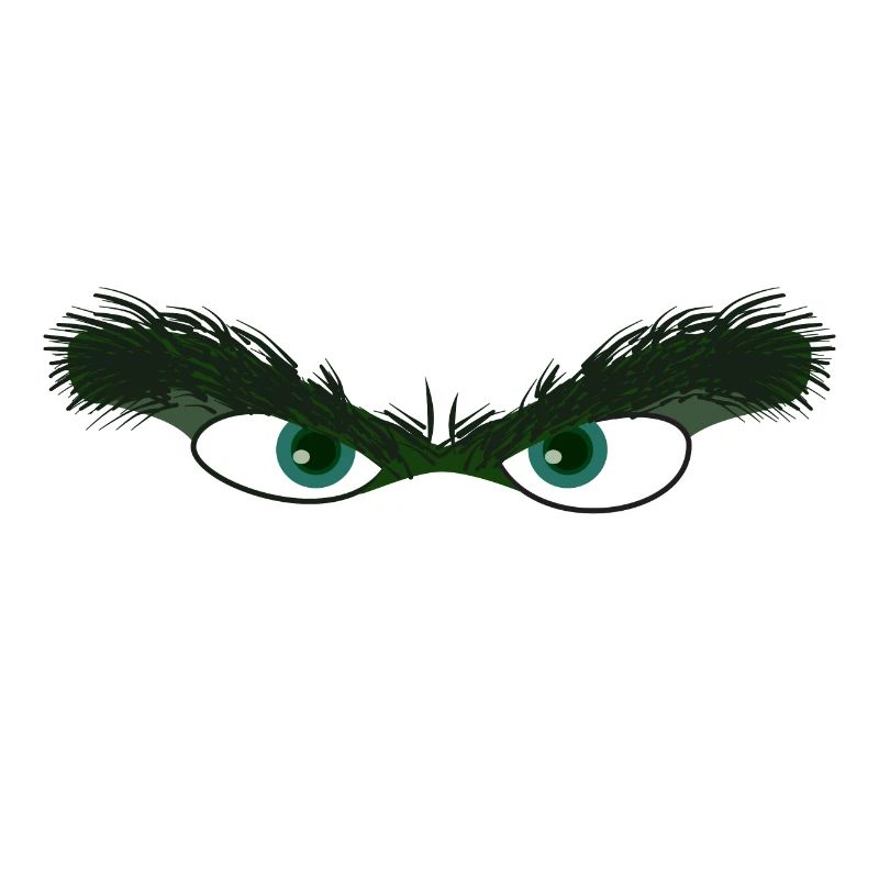 eyes eyebrows green evil look watching fun