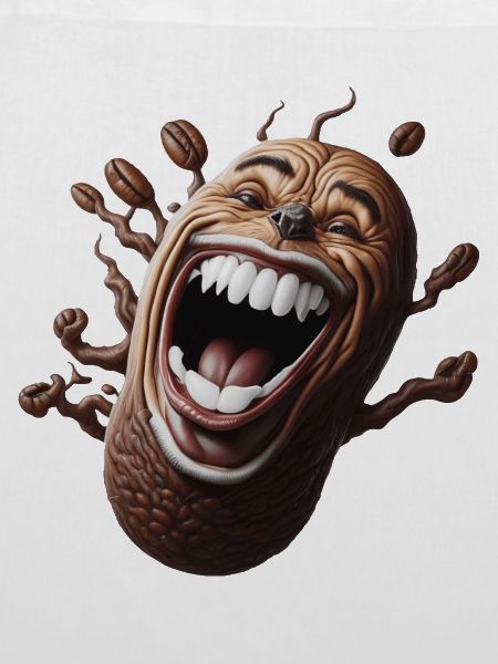 Glückliche Kaffeebohne