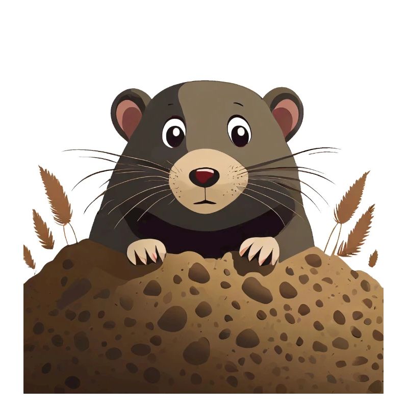 Mole with molehill