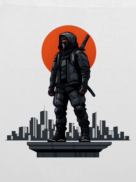 Ninja im Neonmond