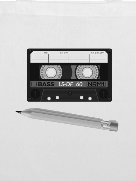 Kassette und Bleistift