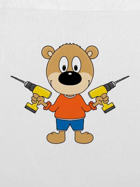 TEDDY - BÄR - HEIMWERKER - HANDWERKER - BOHRER