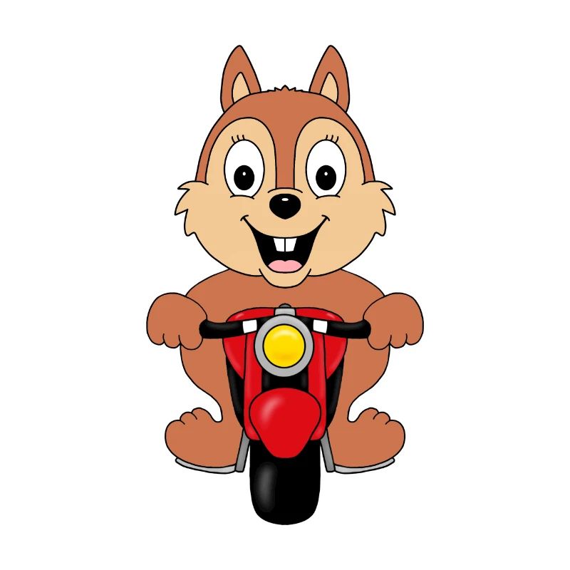 EICHHÖRNCHEN - MOTORRAD - BIKER - TIER