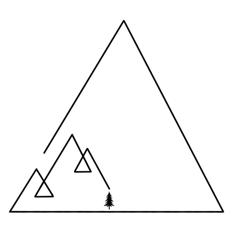 Geometric mountains with trees 🌲