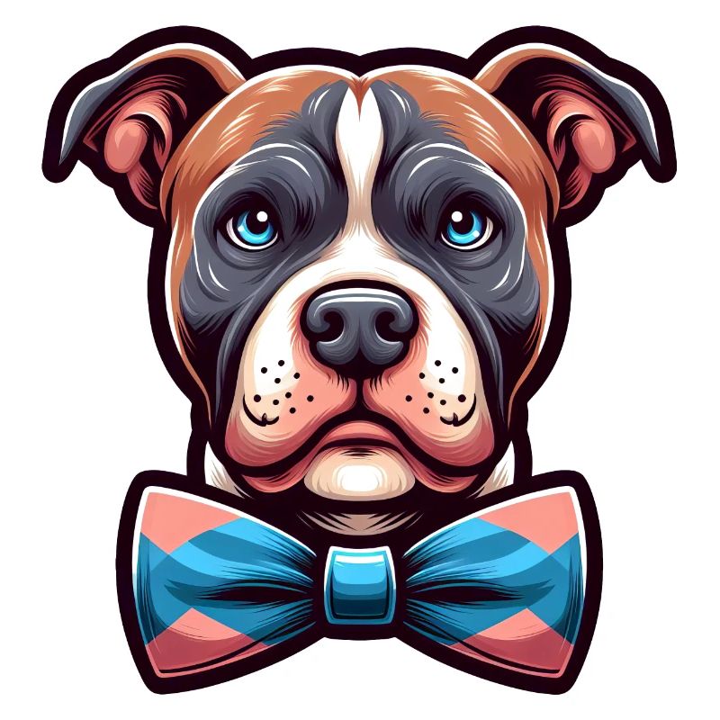 Pitbull mit Fliege