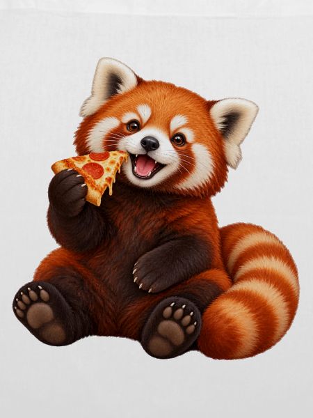 Pizza-liebender Roter Panda