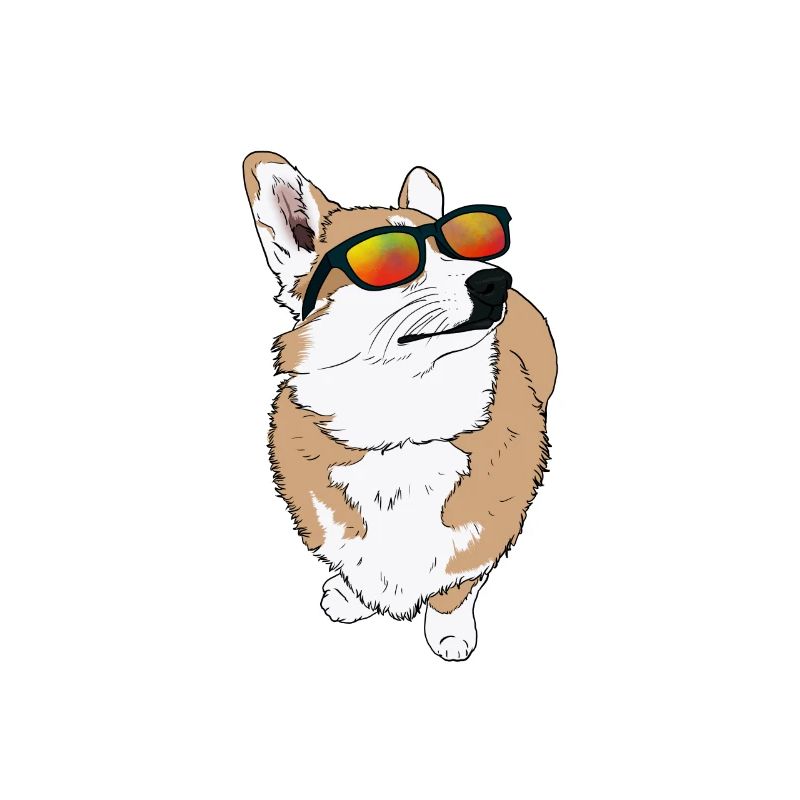 Cooler Corgi mit Sonnenbrille Geschenkidee