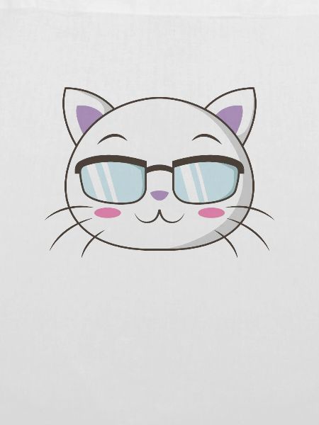 Nerd Katze mit Streberbrille