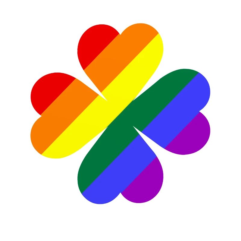 Kleeblatt Regenbogenfarben LGBTQ