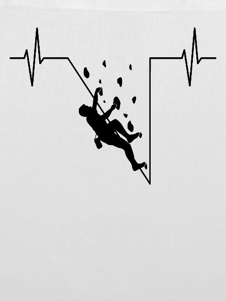 Kletterer EKG Linie Kletterwand Kletterhalle