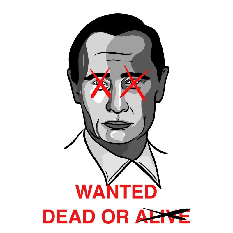 Poutine Wanted dead / Design avec lettrage