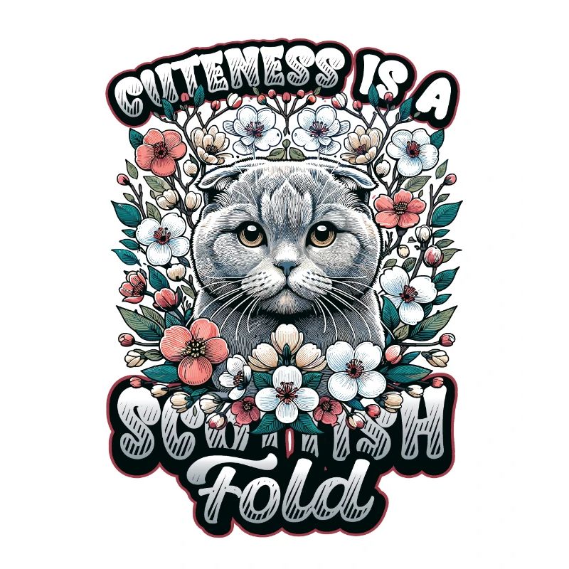 Süßes Scottish Fold Katzen Motiv