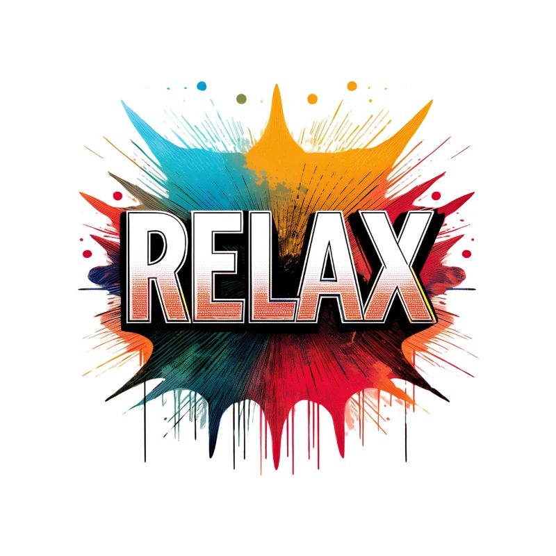 Relax Comic Sound Effect – Bold Pop Art Design