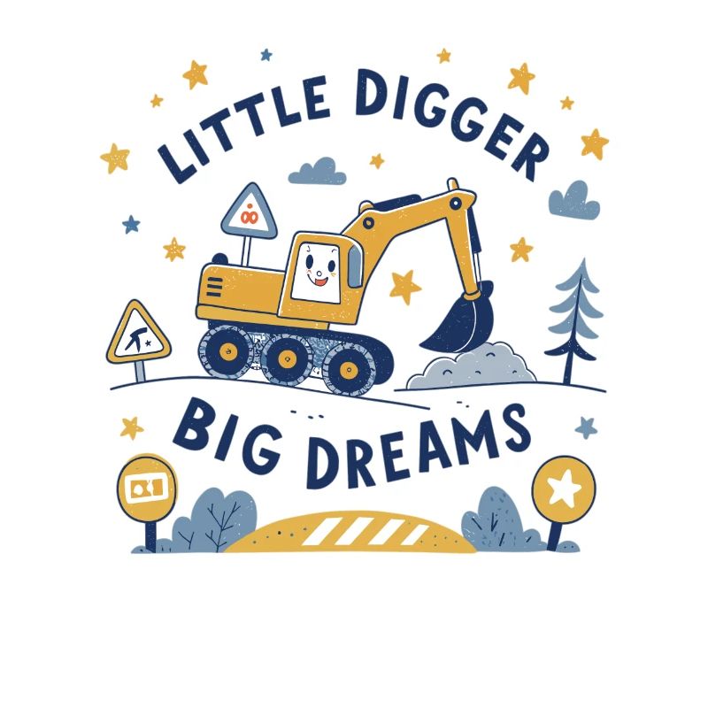 Little Digger Big Dreams – Süßes Bagger Design