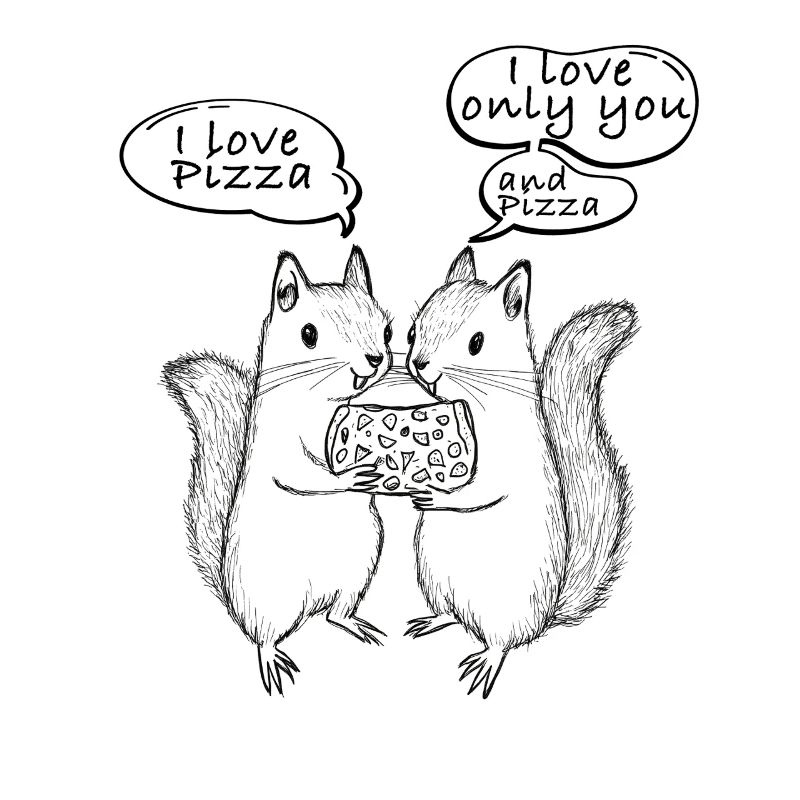 I love Pizza Eichhörnchen